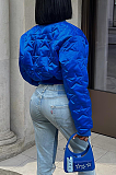 SUPER WHOLESALE | Puffy Button Up Jacket in Solid