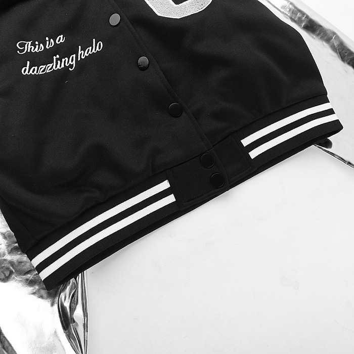 SUPER WHOLESALE | Embroidered Two Tones Button Up Base Ball Jacket