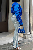 SUPER WHOLESALE | Puffy Button Up Jacket in Solid