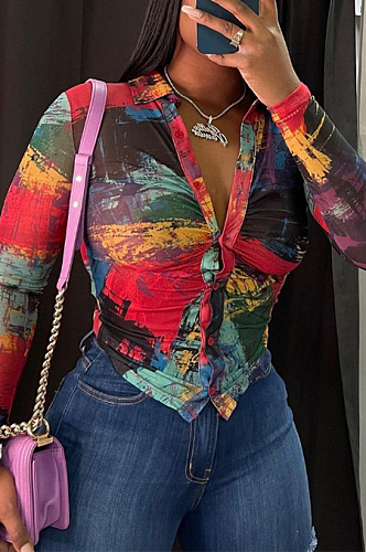 SUPER WHOLESALE | Digital Printed Elastic Shirt