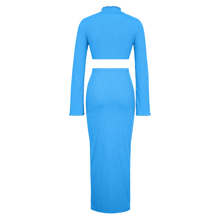 SUPER WHOLESALE | Pit Material Flare Cuff Skirt Set