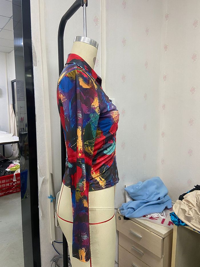 SUPER WHOLESALE | Digital Printed Elastic Shirt