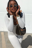 SUPER WHOLESALE | Square Neck High Elastic  Jumpsuit in Solid