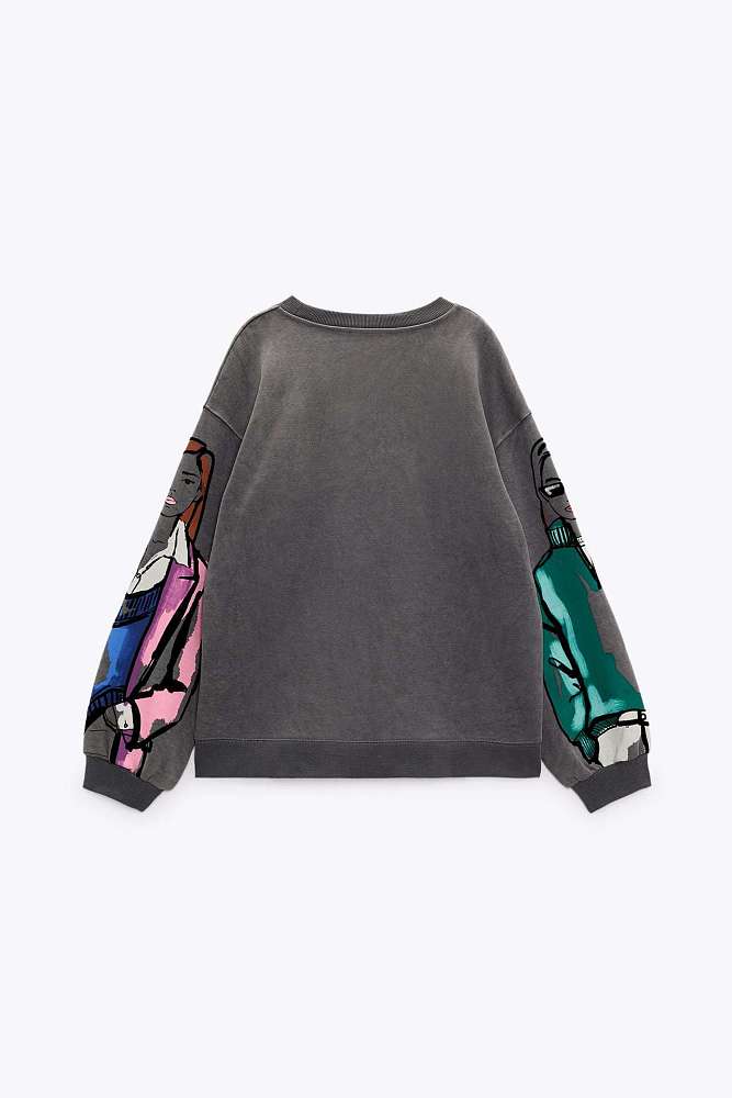 SUPER WHOLESALE | Ladies Printed Oversize Sweater