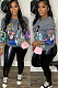 SUPER WHOLESALE | Ladies Printed Oversize Sweater