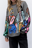 SUPER WHOLESALE | Ladies Printed Oversize Sweater