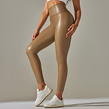 SUPER WHOLESALE | PU Material High Elastic Plus Size High Waist Pants