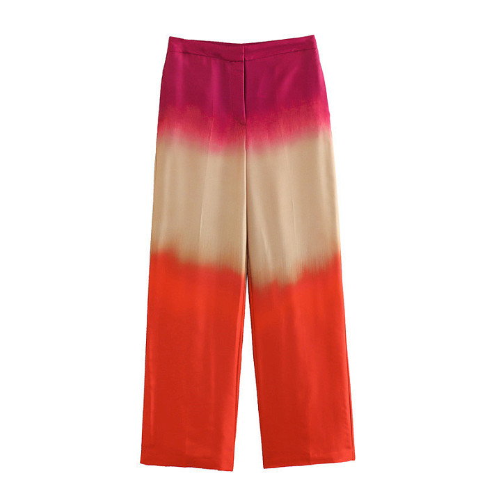 SUPER WHOLESALE | Tied-dye Gradiant Shirt Top & Straight DownPants