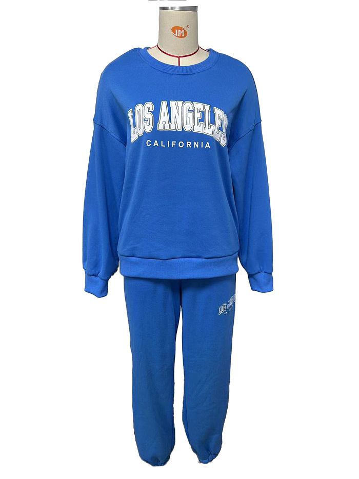 SUPER WHOLESALE | LOS ANGLES Printed Sweater Top & Jogger's Pants