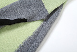 SUPER WHOLESALE | Color-block Side Split Distress Dress