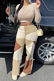 SUPER WHOLESALE |  3 Tones Patchwork Pants