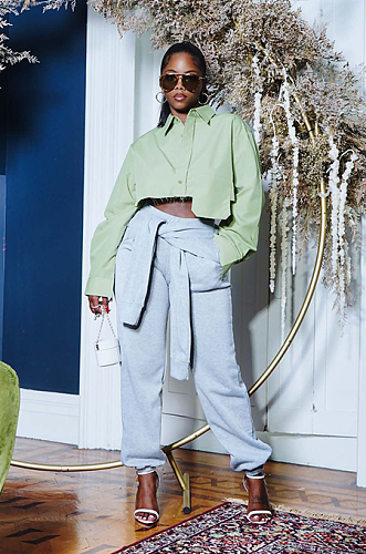 SUPER WHOLESALE |  Sleeve Attachted Jogging Pants