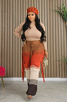 SUPER WHOLESALE |  Knitted Side Tassel Self-tied Pants