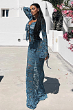 SUPER WHOLESALE | Rose Laced Front Tie Skirt Set