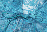 SUPER WHOLESALE | Rose Laced Front Tie Skirt Set