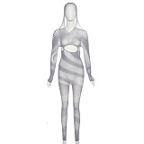 SUPER WHOLESALE | Hollow-out Hoodie Jumpsuit