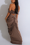 SUPER WHOLESALE | Bandeau Top & Ruffles Skirt Set
