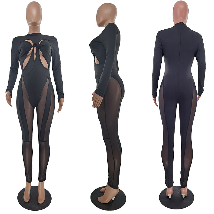 SUPER WHOLESALE | Butterfly Cut-our See-through Jumpsuit