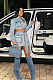 SUPER WHOLESALE | Crop Pockets Jacket Top and Jean Skirt