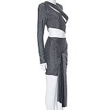 SUPER WHOLESALE | Cut-out Front Bow Decor Dress