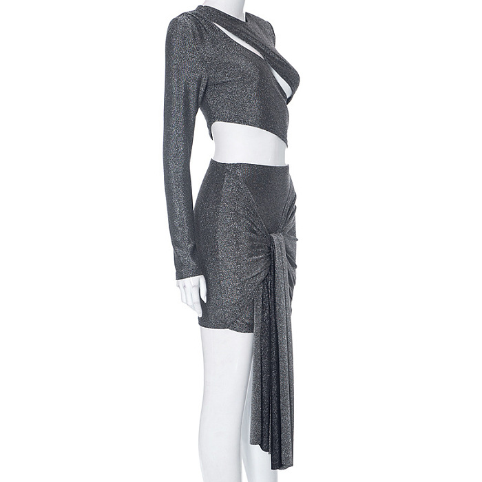 SUPER WHOLESALE | Cut-out Front Bow Decor Dress
