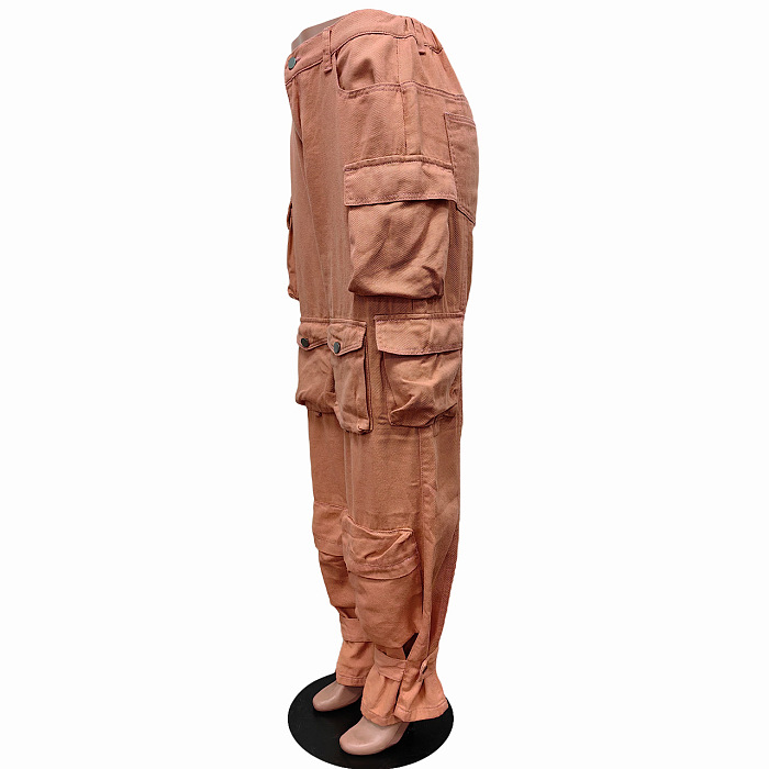 SUPER WHOLESALE | Aged Strap Tied Bottom Cargo Pants