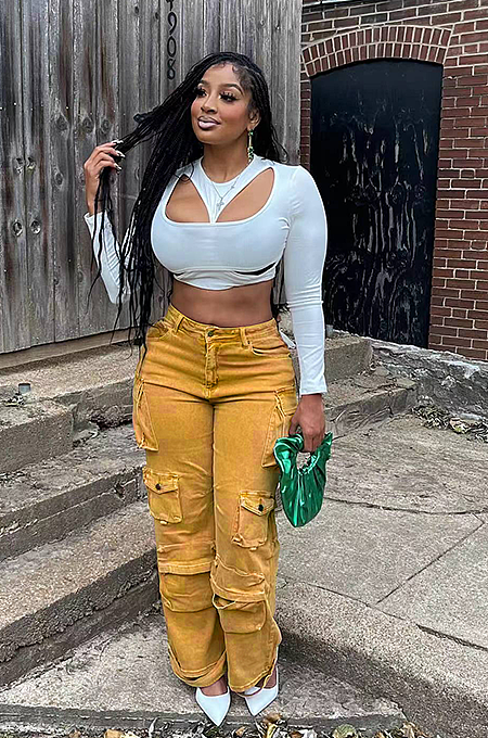 SUPER WHOLESALE | Aged Strap Tied Bottom Cargo Pants