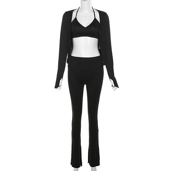 SUPER WHOLESALE | 3 Piece Waist Drawstring Leggings Set