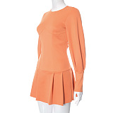 SUPER WHOLESALE | Open Back Pleated Mini Dress