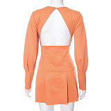 SUPER WHOLESALE | Open Back Pleated Mini Dress