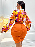SUPER WHOLESALE | Floral Printed Bodycon Skirt Set