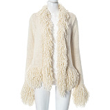 WHOLESALE | Knitted Tassel Hem Outwear