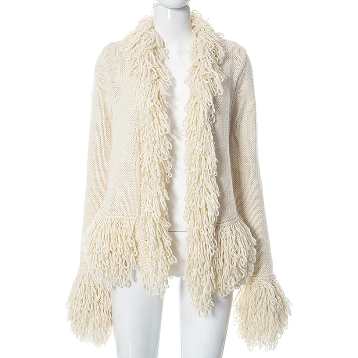 WHOLESALE | Knitted Tassel Hem Outwear