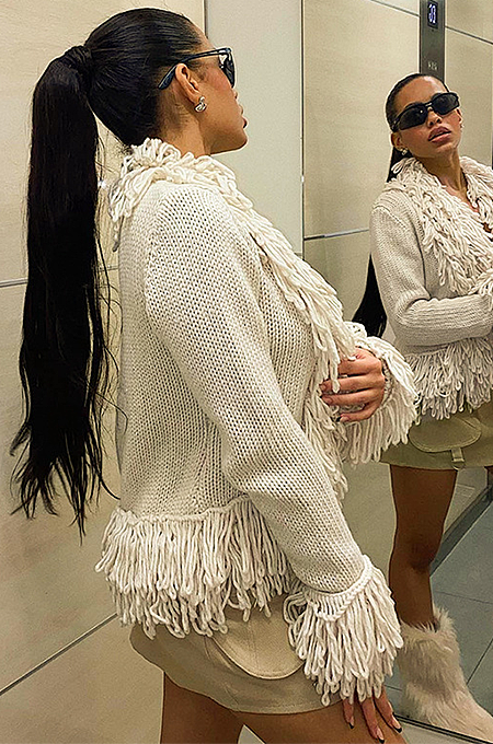 WHOLESALE | Knitted Tassel Hem Outwear