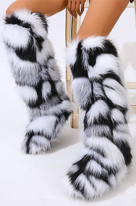 SUPER WHOLESALE | Furry Kneel High Boots
