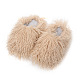 SUPER WHOLESALE | Furry Lower Top Teddy Slides in Apricot