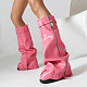SUPER WHOLESALE | Pu Material Zip Up Platform Boots