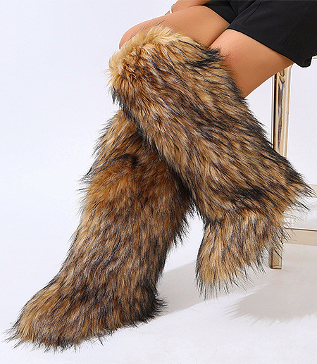 SUPER WHOLESALE | Furry Kneel High Boots