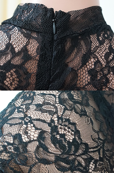 SUPER WHOLESALE | Lace See-through Back Zip Up Jumpsuit