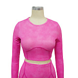 SUPER WHOLESALE | Body-Sharping Leggings Set in Rose Red