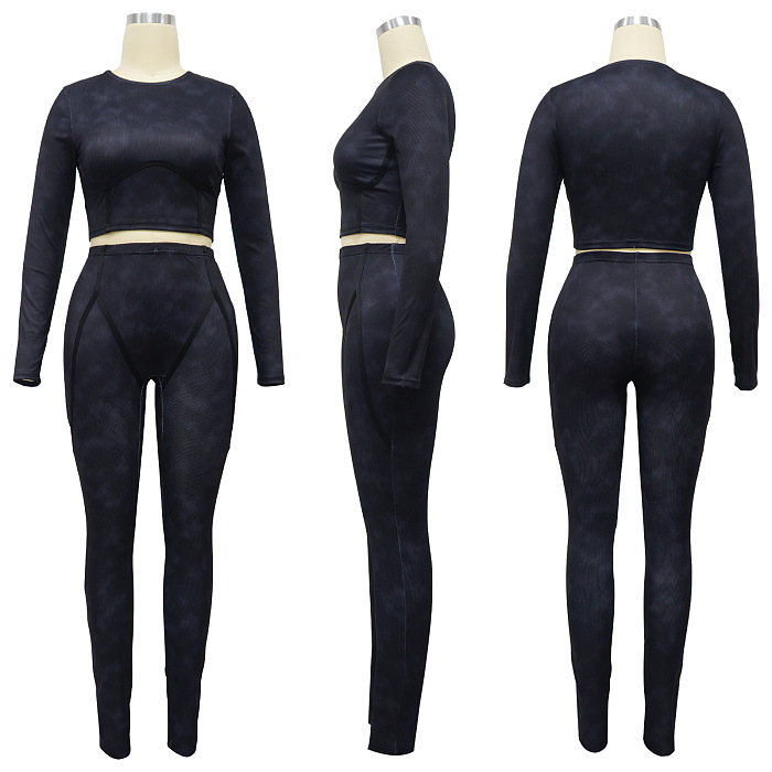 SUPER WHOLESALE | Body-Sharping Leggings Set in Black