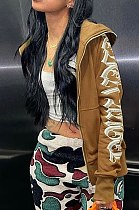 SUPER WHOLESALE | Printed Hoodie Top in Coffee