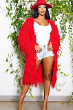 SUPER WHOLESALE |Tassel Oversize Cardigan in Red