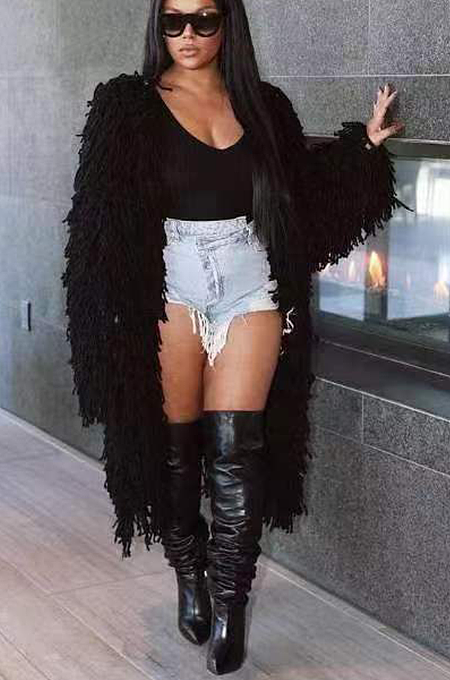 SUPER WHOLESALE |Tassel Oversize Cardigan