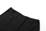SUPER WHOLESALE |Plunging Neck Top with Thumb Hole Cuff, Leggings Pants Set in Black