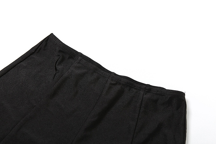 SUPER WHOLESALE |Plunging Neck Top with Thumb Hole Cuff, Leggings Pants Set in Black