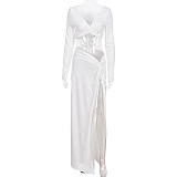 SUPER WHOLESALE | Split Skirt Set in White