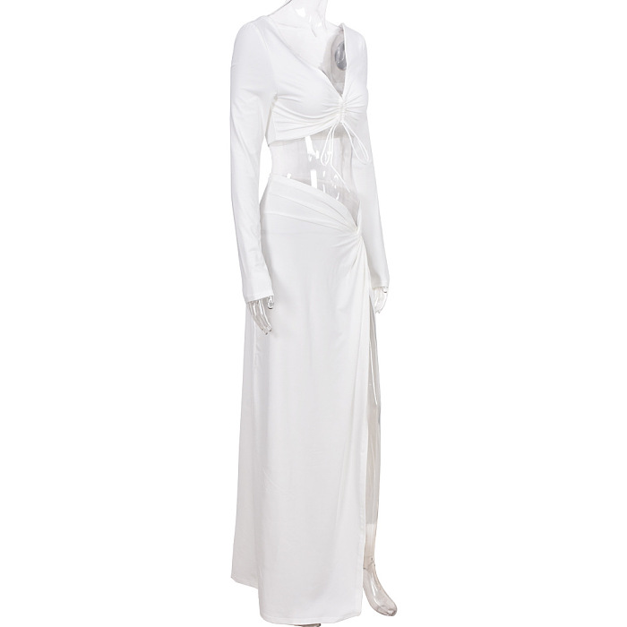SUPER WHOLESALE | Split Skirt Set in White