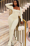 SUPER WHOLESALE | Flare Bottom Back Zip Up Jumpsuit