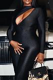 SUPER WHOLESALE | Angle Cut-out Back Zip Up Jumpsuit
